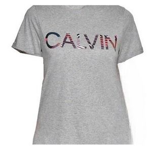 CALVIN KLEIN Ladies Logo Tee In Geo Shift Berry, X-LRG - MSRP $39 -Free Shipping